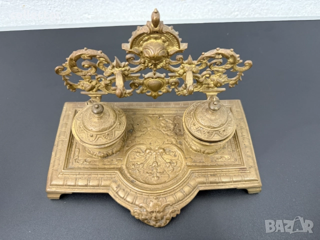 Барокова мастилница началото на XXв. №7696, снимка 3 - Антикварни и старинни предмети - 52687233