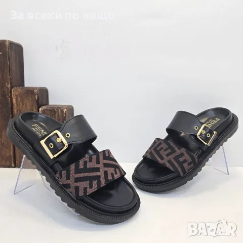 Fendi Дамски Кафяви Чехли Фенди Код SEM-686