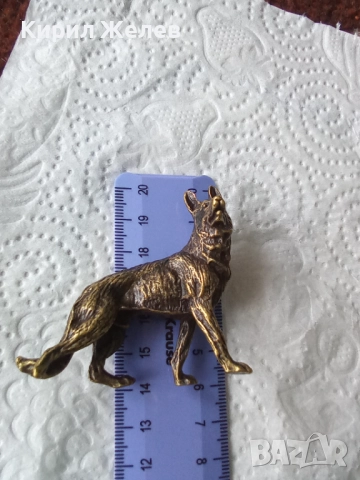 Бронзова фигурка на куче малка 52534, снимка 5 - Антикварни и старинни предмети - 52589994