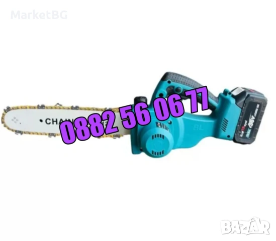 Акумулаторна мини резачка 36V 8Ah, акумулаторен трион, шина 30 см, снимка 4 - Градинска техника - 53250573