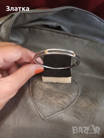 Златна гривна бяло злато тип "белезник" - 18 карата,15.67 грама. Златни бижута 14 карата., снимка 5 - Гривни - 41641394