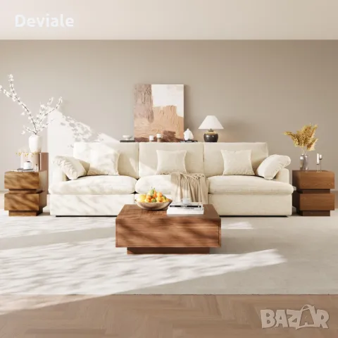 Минималистична масичка за кафе с дървесен фурнир , снимка 7 - Маси - 48396838