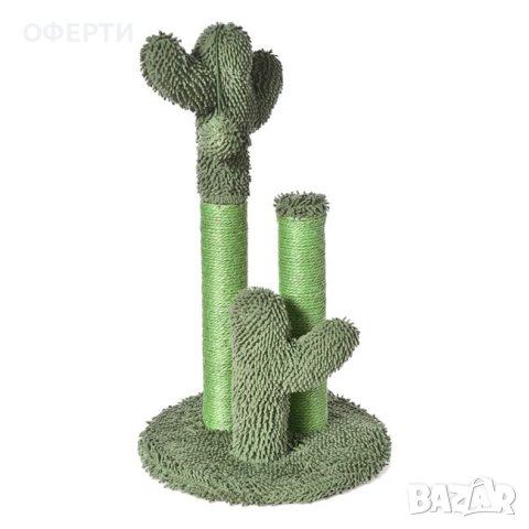  Зелен кактус площадка с висяща играчка 52см, снимка 2 - Други животни - 44201929
