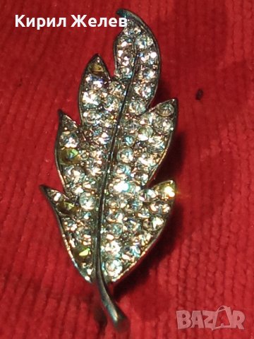 ПОСРЕБРЕН ФЛОРАЛЕН ДВОЕН ВИНТИДЖ АРТ ПРЪСТЕН - ЛИСТЕНЦЕ с КРИСТАЛИ 22237, снимка 2 - Пръстени - 37510172