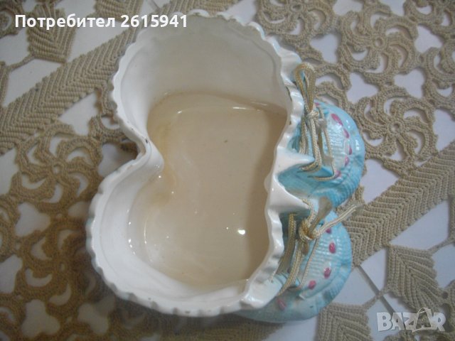 Винтидж 1960г-Япoнска INARCO-Порцеланова Фигура-Детски Обувки/Ваза-Отлична, снимка 8 - Статуетки - 39898150