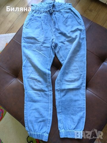 Детски широки дънки панталон 146 см, снимка 6 - Детски панталони и дънки - 40777614