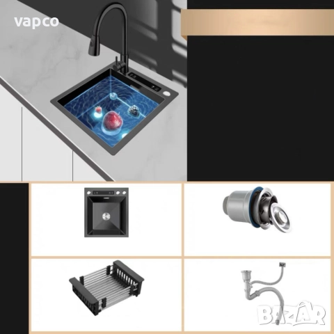 Ултразвкукова мултифункционална кухненска мивка 45см, снимка 7 - Мивки - 52195249