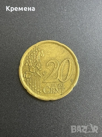20 евро цента Испания 1999 година, снимка 2 - Нумизматика и бонистика - 53279993