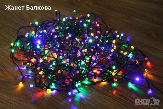 Коледни лампички Кристал с удължител 10 метра , 100 лампи, снимка 6 - Декорация за дома - 52637122