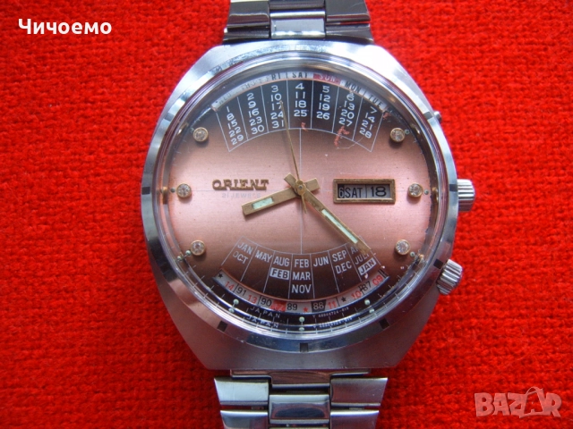  Ориент Вечен Календар мъжки часовник  Ретро Класика!, снимка 10 - Антикварни и старинни предмети - 51397010