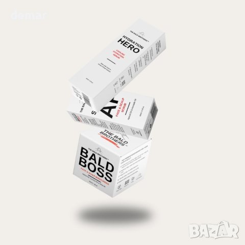  Комплект грижа за плешива глава за мъже 3 части The Bald Brothers, снимка 2 - Продукти за коса - 42654249