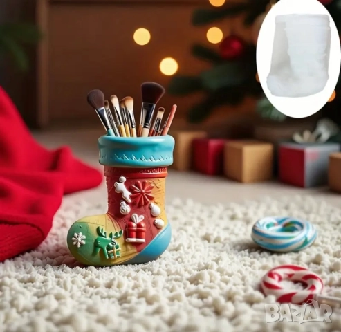 Молд кашпа коледен чорап 