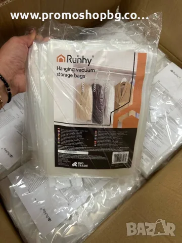Комплект от 6 броя вакуумни торби/пликове със закачалка Ruhhy, 4 размера, снимка 8 - Органайзери - 56017560