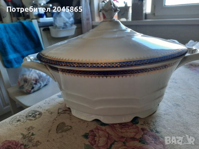 Продавам порцеланов супник и чиния-плато, снимка 2 - Антикварни и старинни предмети - 36366593