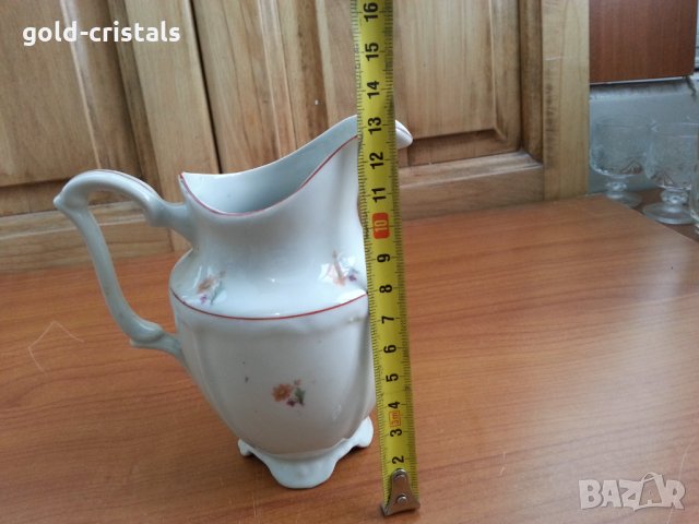 Стар български порцелан каничка латиера, снимка 3 - Антикварни и старинни предмети - 35963606