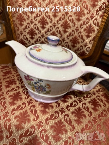 стар български порцеланов чайник, снимка 2 - Антикварни и старинни предмети - 53621693