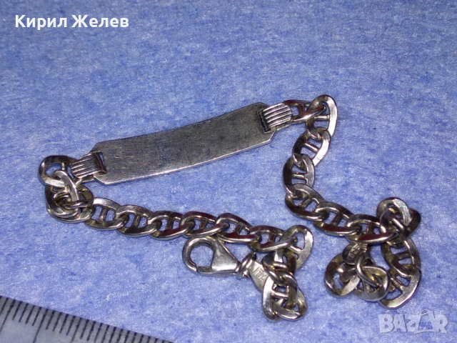 ПРЕКРАСНА ИТАЛИАНСКА СРЕБЪРНА ГРИВНА СРЕБРО 925 ITALY с БЯЛА ПОЗЛАТА ВИНТИДЖ ПЛЕТКА 43212, снимка 5 - Гривни - 44692247