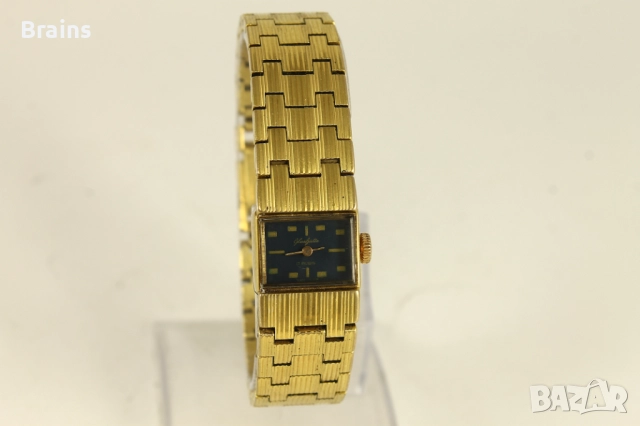 1960's GUB Glashutte Немски Дамски Часовник Дебела Позлата, снимка 2 - Дамски - 51822178