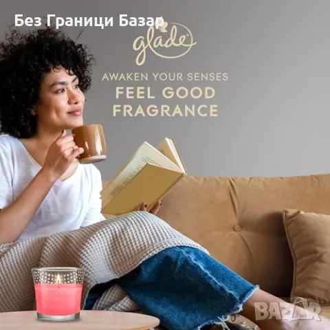 Нови Ароматни свещи Glade с етерични масла, комплект 6 броя до 30 часа горене, снимка 3 - Други - 47294379
