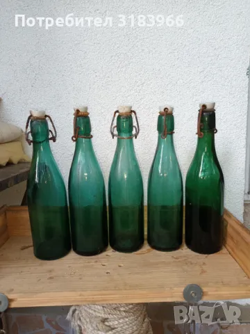 стари бутилки зелени големи лот № 2, снимка 4 - Други ценни предмети - 50072829