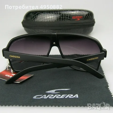 Слънчеви очила Carrera Aviator нови, черни и червени, UV400 защита, снимка 5 - Слънчеви и диоптрични очила - 56162084