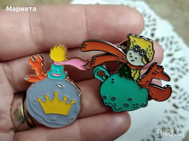 Пинче Малкият Принц Брошка Малкият Принц Значка Пинчета Пинове Подарък Малкият Принц Бижута 