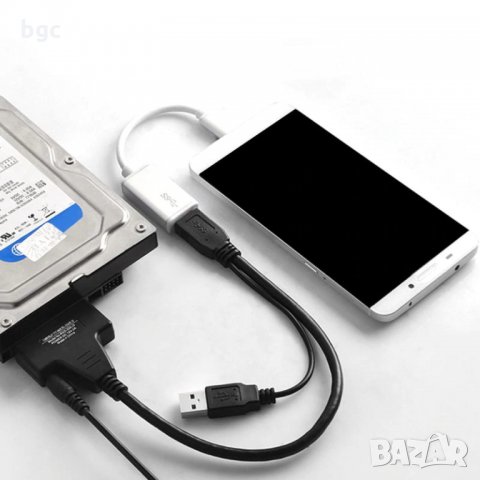 Адапторен кабел USB 2.0 към SATA Кабел Преходник Адаптор ЮСБ Външен Твърд Диск SSD  , снимка 13 - Други - 26809835