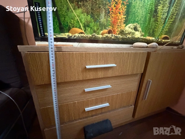 Аквариум с филтърна помпа и шкаф, снимка 10 - Аквариуми - 53759556