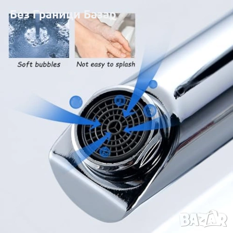 Нов Смесител за мивка неръждаема стомана 304 топла студена вода кранче, снимка 3 - Други стоки за дома - 53842936