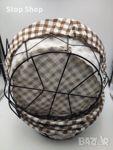 Метален поднос панер с текстил   , снимка 2 - Декорация за дома - 41481090