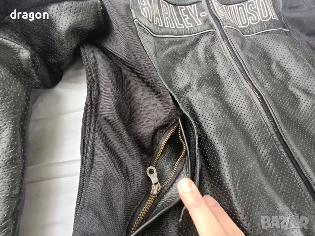 Ново кожено яке Harley Davidson L / Харлей Дейвидсън, снимка 9 - Якета - 56182432