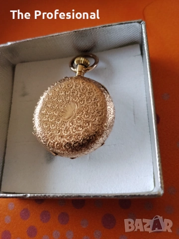 Джобен златен часовник, снимка 4 - Антикварни и старинни предмети - 53720179