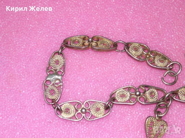 СТАРИННА СРЕБЪРНА ГРИВНА ФИЛИГРАННО СРЕБРО ВИСОКА ПРОБА РЪЧНА МАЙСТОРСКА РЕТРО ИЗРАБОТКА 41950, снимка 12 - Антикварни и старинни предмети - 44393999