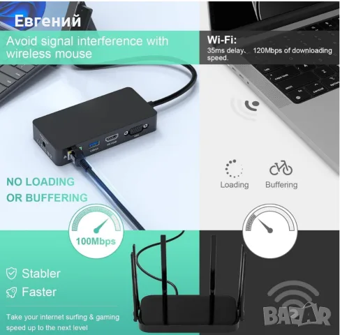 Microsoft Surface Dock с три дисплея (4K HDMI + VGA), 11 в 1 докинг станция Surface Pro със захранва, снимка 7 - Кабели и адаптери - 55906807