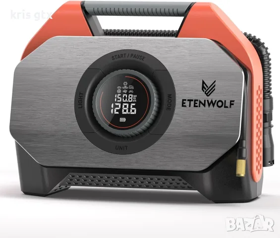 ETENWOLF Vortex S6 – Мощен акумулаторен компресор 160 PSI / 42 л/мин