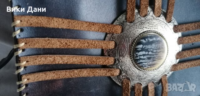 Хипи Рокер дамска чанта кожа рок кован метал, снимка 3 - Чанти - 34826473