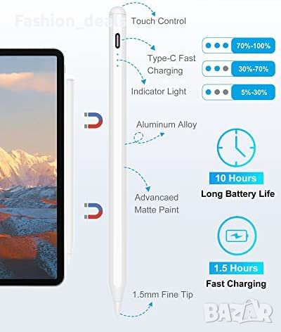Нова писалка стилус за таблет iPad прецизен връх Писане/рисуване Айпад, снимка 7 - Други - 40579999