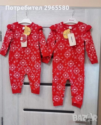 Нов Коледен ромпър за момиче, снимка 3 - Бебешки гащеризони - 52116124