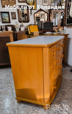 Дъбов скрин с 10 чекмеджета, снимка 5 - Скринове - 53594703