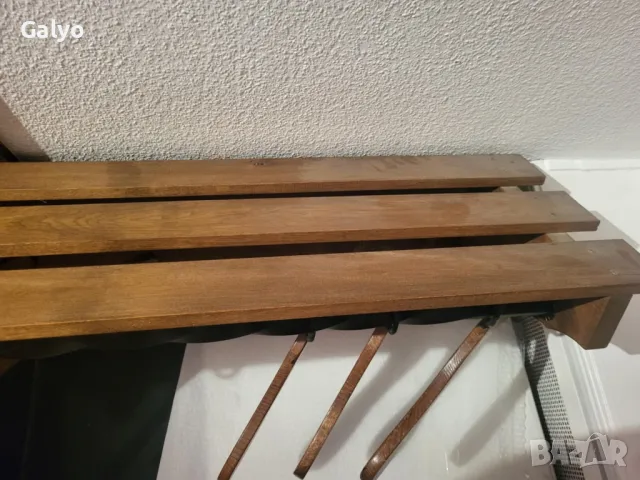 Стара закачалка от масивно дърво и ковано желязо, снимка 5 - Закачалки - 50236856