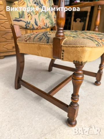 Ретро кресло - гоблен, снимка 5 - Дивани и мека мебел - 52081399