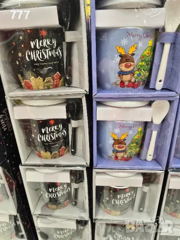 коледни чаши с лъжички 