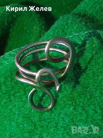 СРЕБЪРЕН ДИЗАЙНЕРСКИ АРТ ПРЪСТЕН СРЕБРО 925 РЪЧНА БИЖУТЕРСКА ИЗРАБОТКА 38268
