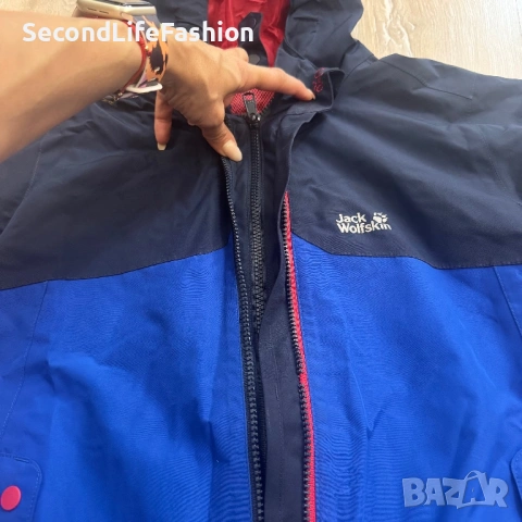 Детско яке Jack Wolfskin Texapore, размер EU 140, 9-10 години, синьо , снимка 6 - Детски якета и елеци - 53378173