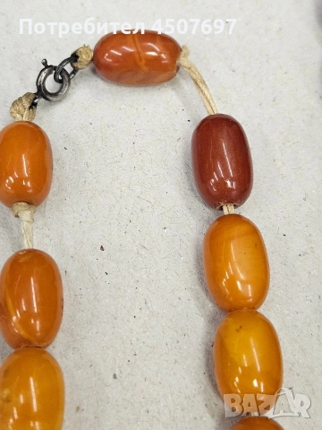 Кехлибарен стар гердан., снимка 4 - Колиета, медальони, синджири - 53192601