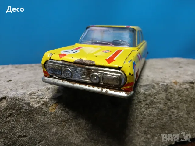 Стара ламаринена ГДР играчка Форд. , снимка 3 - Колекции - 55959029