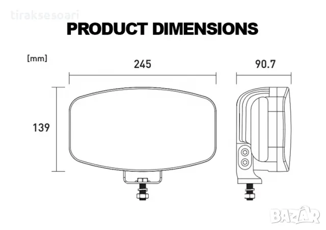 180W Мощен LED Диоден Халоген за Камиони Халогени за ролбар за Камион, снимка 2 - Аксесоари и консумативи - 48408700
