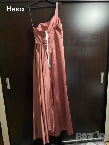 Сатенена рокля , снимка 4 - Рокли - 50063408