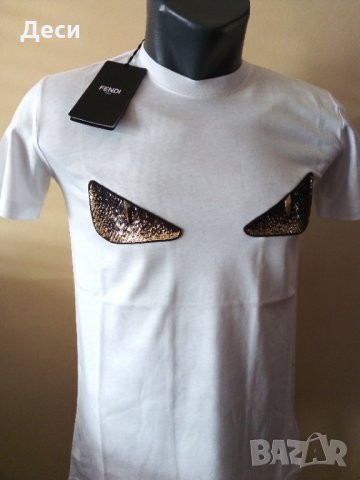 Fendi мъжка тениска нова с етикет - бяла, снимка 3 - Тениски - 35843117
