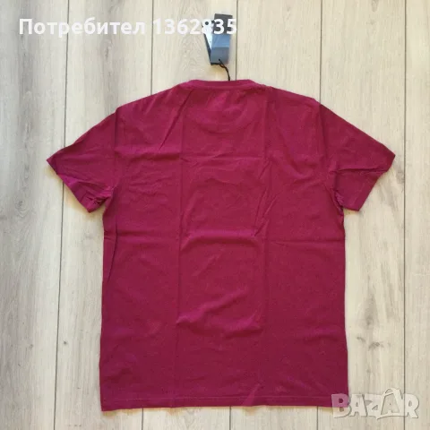 НОВА оригинална мъжка памучна винено червена тениска HARMONT & BLAINE размер XL от Италия, снимка 7 - Тениски - 55950156